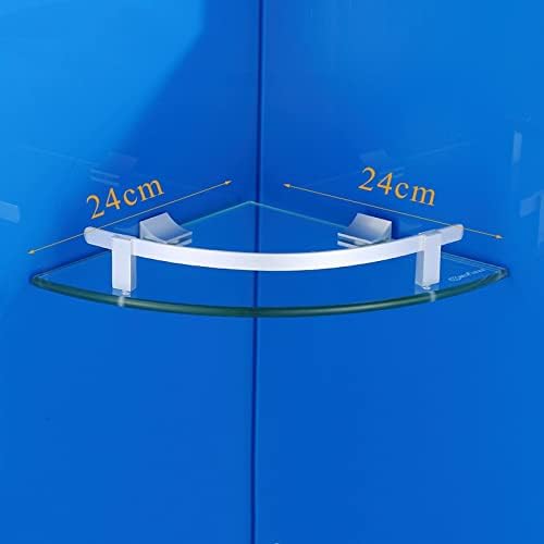 Bathroom Shelves Bathroom Glass Shelf Wall Mount Toughened Glass Corner Shelf with Aluminum Rail Kitchen Storage Organizer Bathroom Accessory Bathroom Furniture.