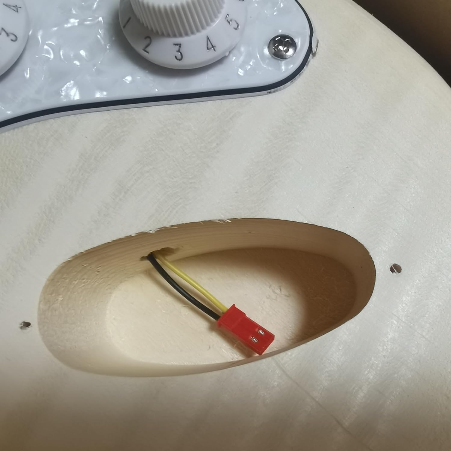 Flame maple pattern ST style semi-finished diy electric guitar kit