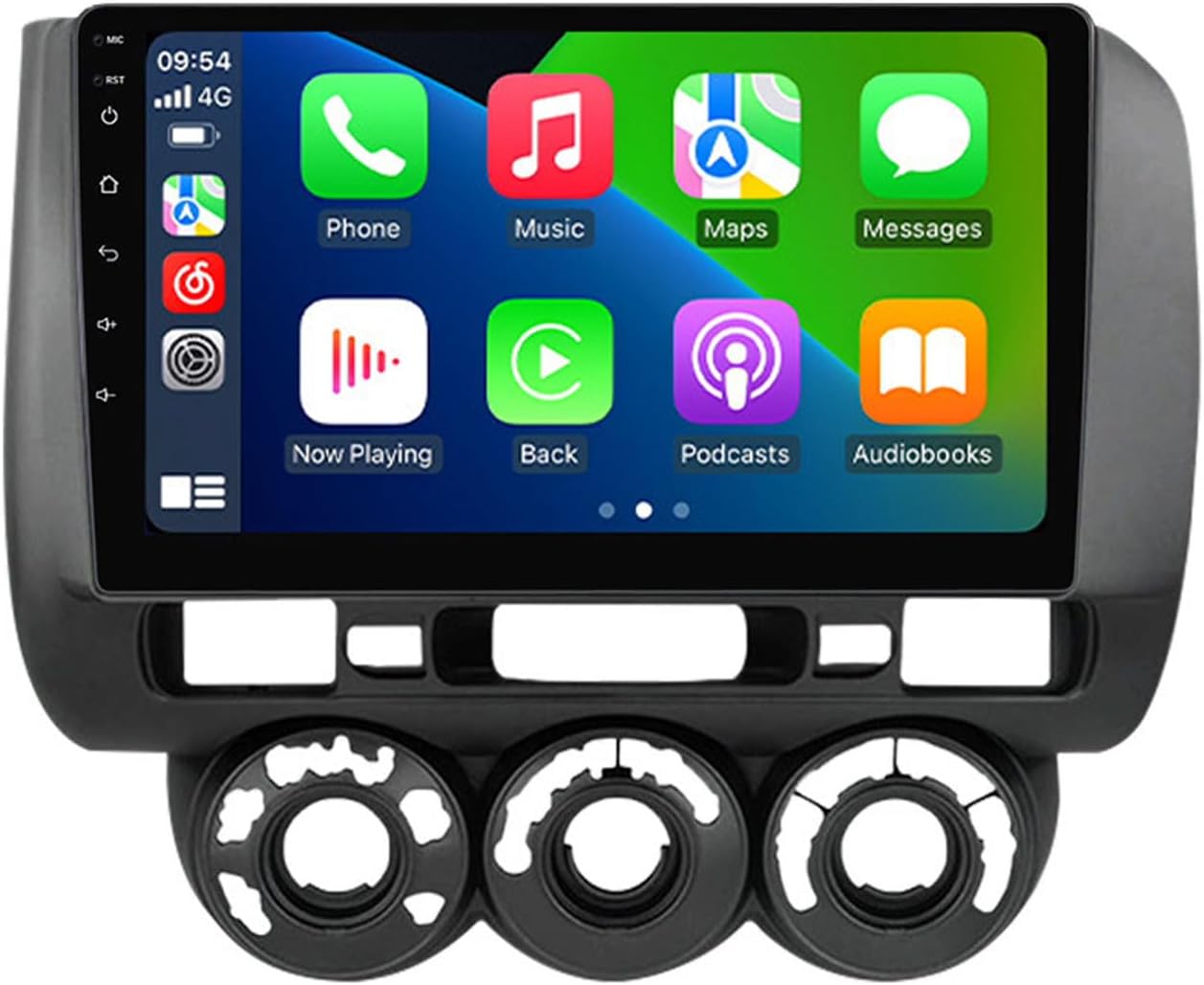 Android 12 FM Radio Bluetooth Car Stereo with 9 Inch Touch Screen for Honda Jazz City 2002-2007 Support GPS Navigation BT CarPlay Android Auto