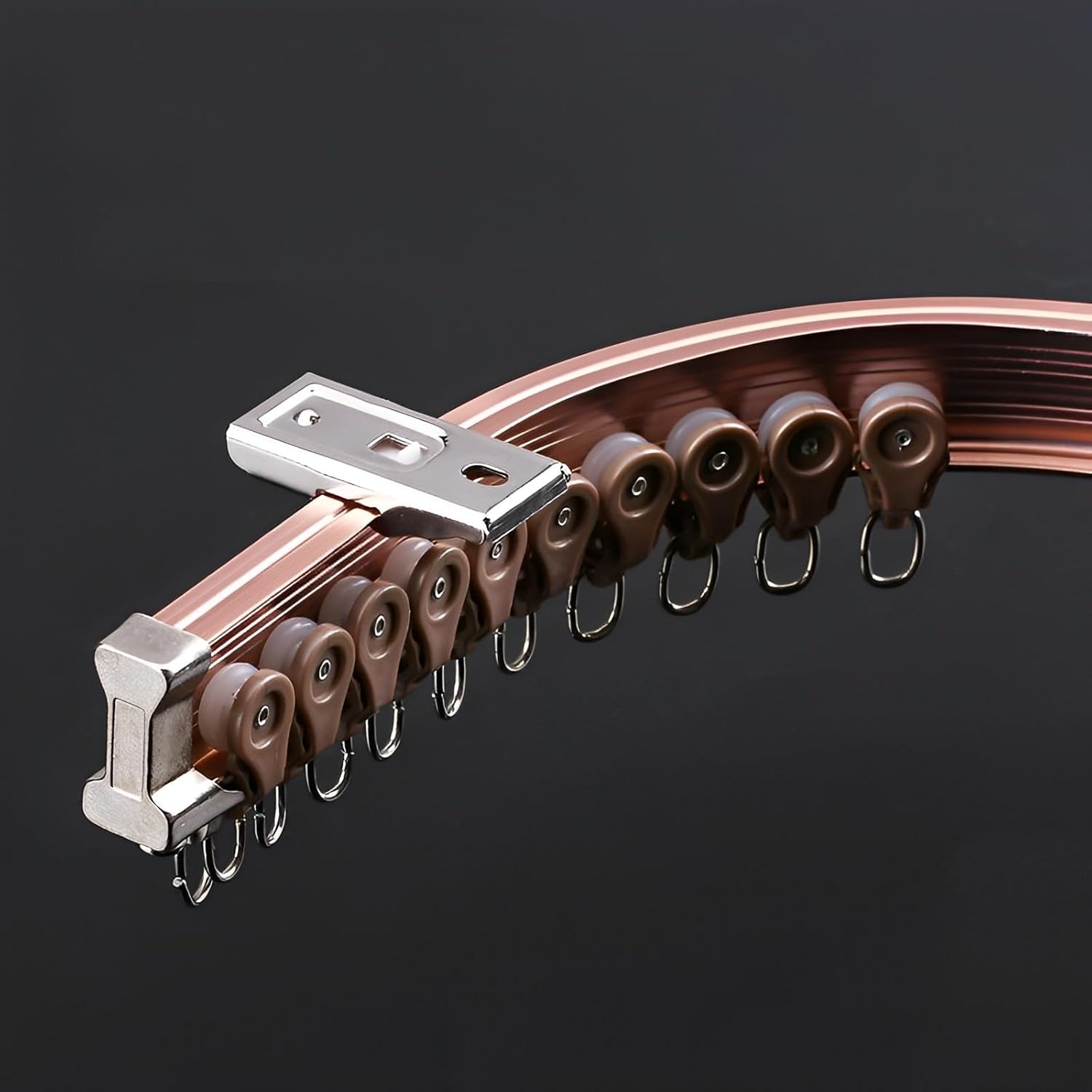 Shower Curtain Rod Adjustable Corner for Bathroom Bathtub Clothing Store,Heavy Duty Flexible Curtain Track Bendable Aluminum Rails for Ceiling/Wall Mount Ideal for L Shaped & U Shaped Bay Wi