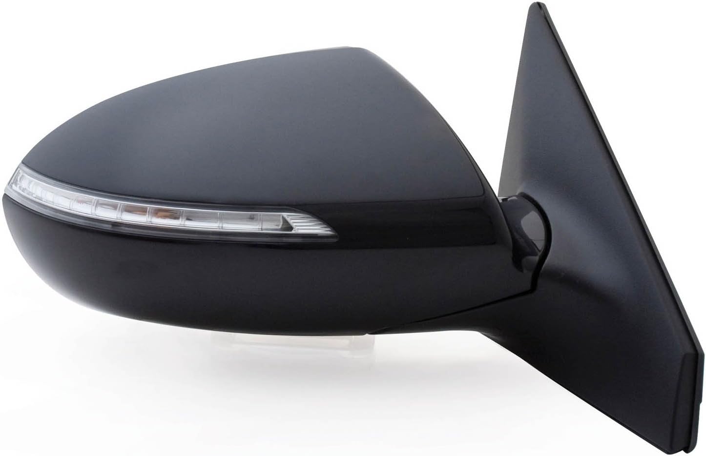 Fit System Passenger Side Mirror for Kia Sportage, w/Turn Signal, w/o Power Folding, Black PTM, Foldaway, Power