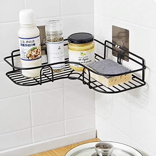 Bathroom Corner Stand Shelf Black Shelves Shower Corner Shelf Wall Mount Shampoo Storage Shelf Rack Bathroom Basket Holder