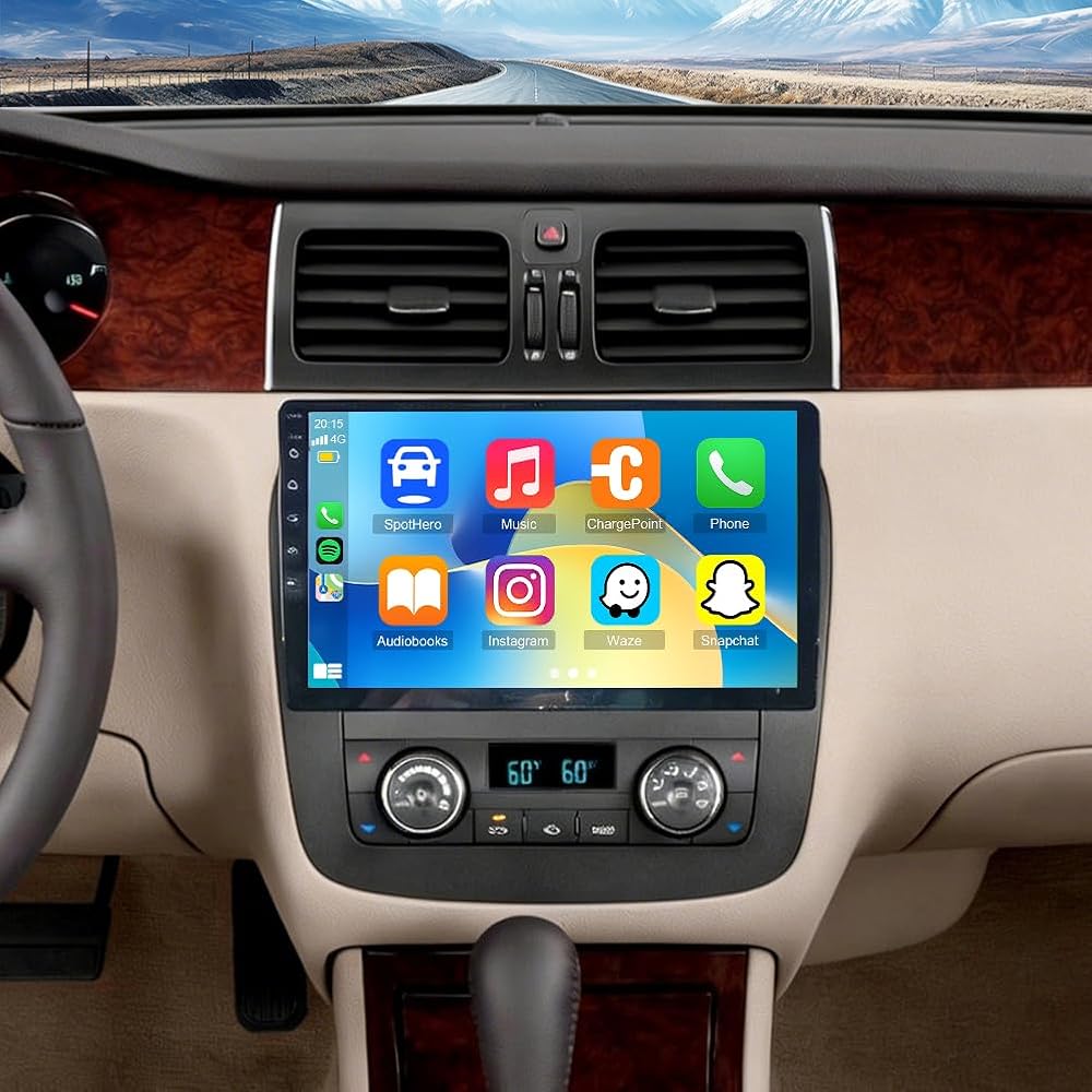 Android 14 Double Din Car Stereo Upgrade Radio for Chevrolet HHR 2006-2011,10in Touchscreen Support Carplay Android Auto RDS DSP SWC GPS WiFi BT Mirrorlink Mic Backup Camera-4+64G