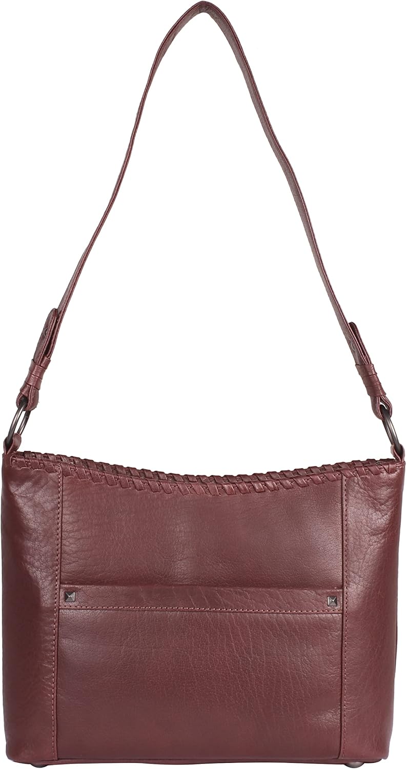 Lady Conceal Concealed Carry Purses for Women - Juliana Leather Hobo with Locking Zippers and Universal Holster