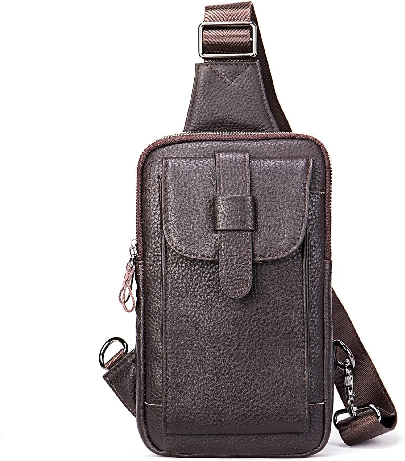 Anti Theft Sling Chest Bag Leather Shoulder Backpack Travel Daypack For Outdoor Sports Crossbody bag