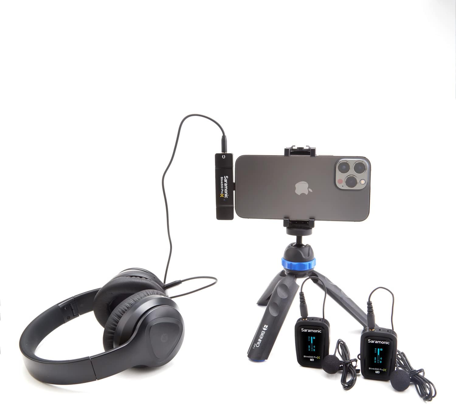 Saramonic Blink 500 Pro X B4 2-Person Wireless Mic System with Lavaliers & Lightning Receiver for iPhone & iPad with Lighting