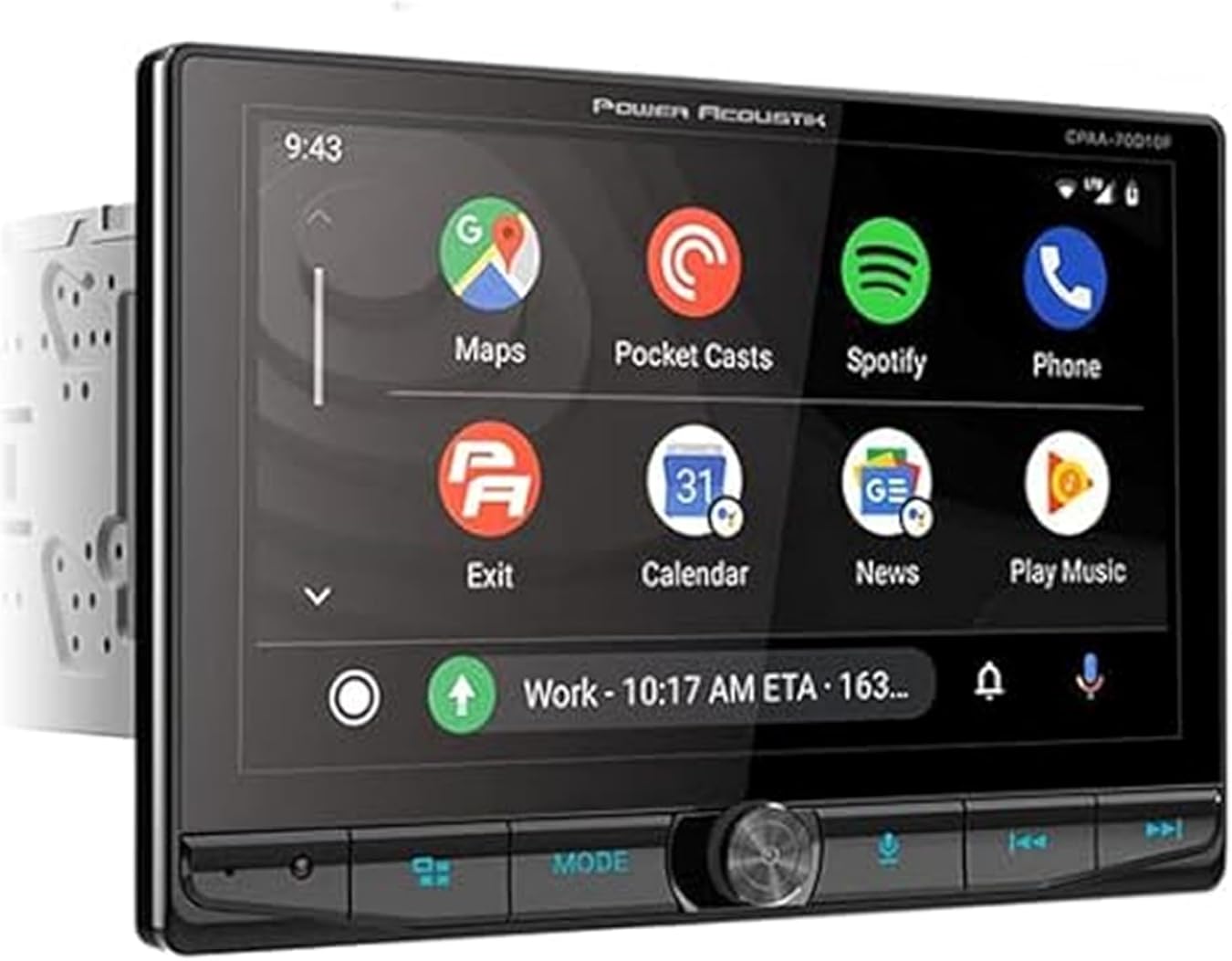 Power Acoustik CPAA-70D10F Car Stereo - Apple CarPlay & Android Auto Head Unit, 10.6