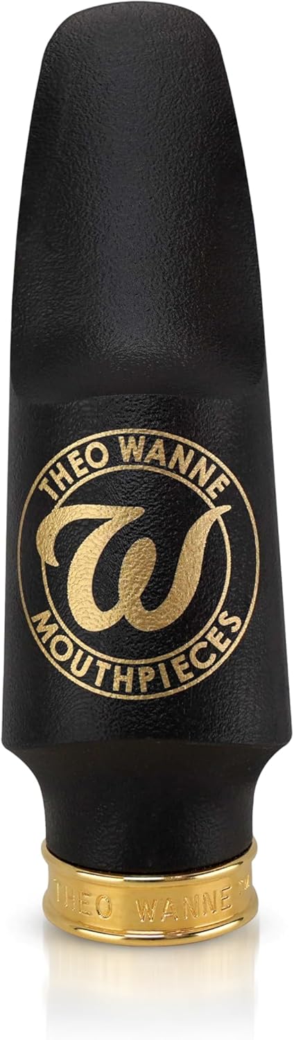 Theo Wanne Essentials Collection Concert Tenor Saxophone Mouthpiece with Medium Chamber, Concave S Baffle & Standard Hard Rubber Ligature for Classical & Wind Ensemble Playing - Size 5 (.080
