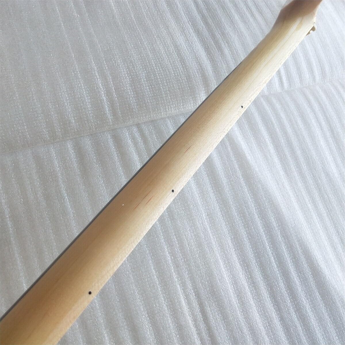 Fretless Maple Style Jazz Bass Guitar Neck Part 20 Fret 34inch Gloss 4 String