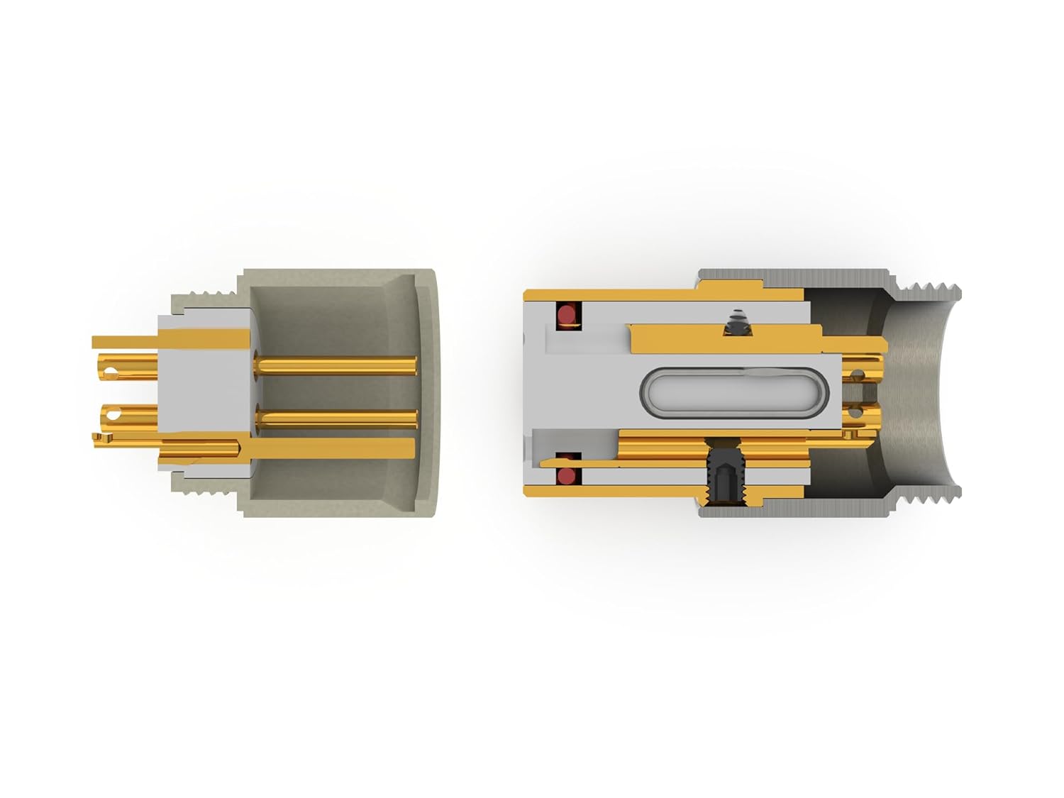 aeco XLR 4 Pole Female AX4-1623G, 1pcs/1set, Gold Plating