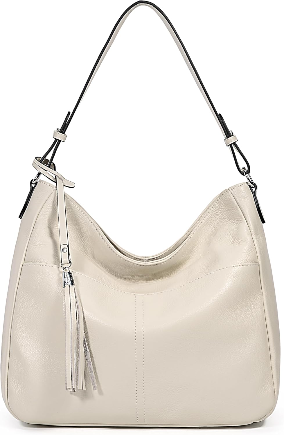 YALUXE Women's Genuine Leather Hobo Handbags Purses Shoulder Bags Crossbody Bags with Multiple Pockets