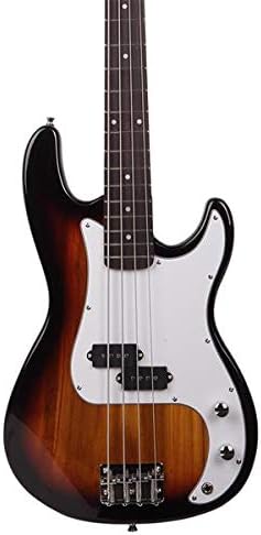 Home Exquisite Burning Fire Style Electric Bass Guitar Golden 3-7 Days Delivery