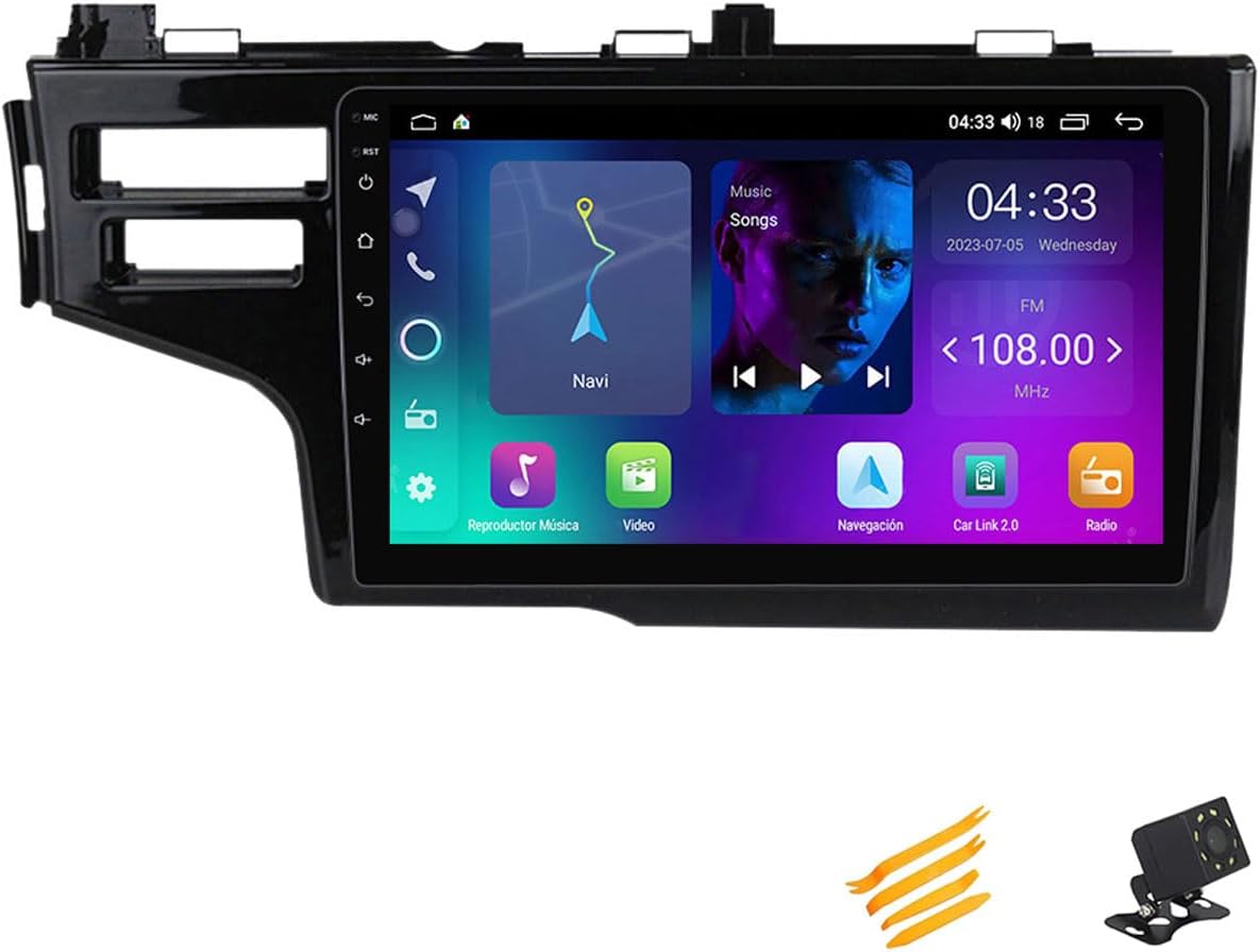 Android 13 Car Stereo Bluetooth Car Play 2 DIN Touch Screen Compatible with Honda Jazz Fit 2014~2020 9In QLED Display Car Radio with Navigation Android Auto FM RDS SWC,4 Core NF1 1G+32G