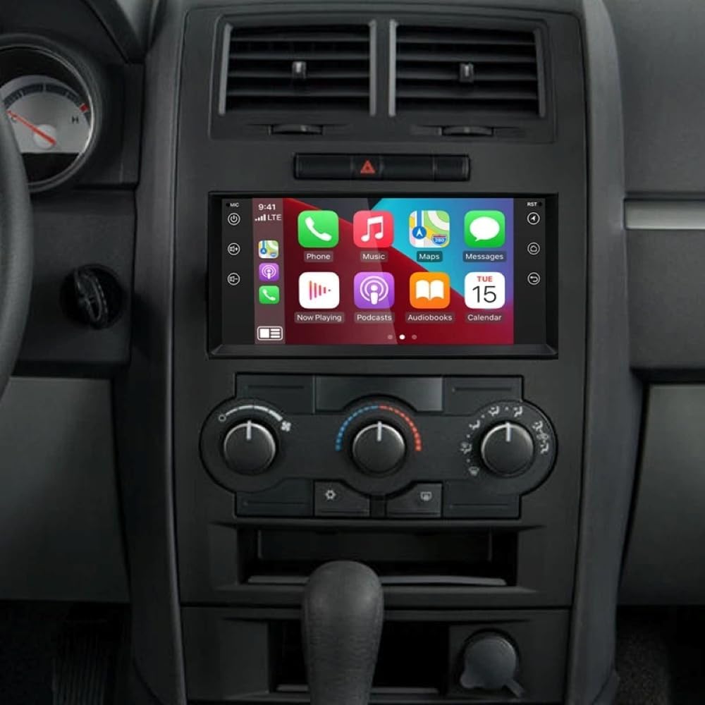 Car Radio Bluetooth for 2013 Chrysler Voyager, 7 Inch Car Stereo Upgrade 4G+64G with Wireless CarPlay/Android Auto/Touch Screen/Android 15/GPS Navigation/HD Backup Camera IPS Touchscreen SWC FM Mic