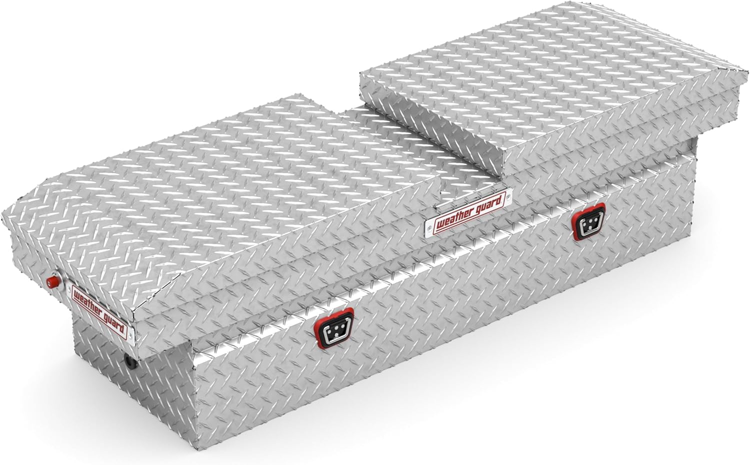 Weather Guard 124-0-04 Aluminum Crossover Gull Wing Truck Tool Box, Standard Profile, Fits Full Size Trucks, 11.3 cu ft Storage Capacity (Clear)