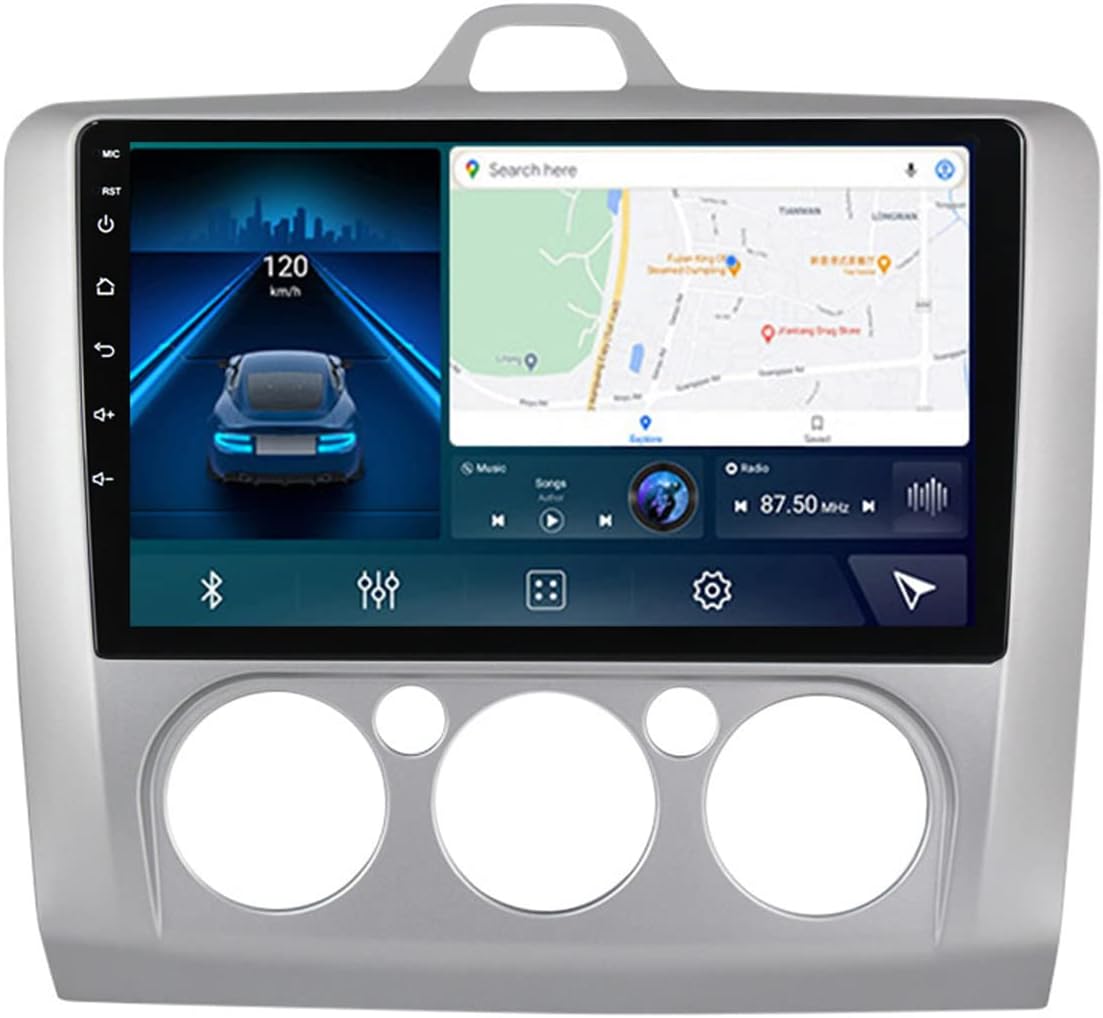 Double Din Car Stereo with Backup Camera, 9 Inch Touch Screen Dash Board Head Unit for Ford Focus 2 3 Exi MT at Mk2/Mk3 2004-2011 with Bluetooth 5.0/USB/SWC/FM RDS Car Radio