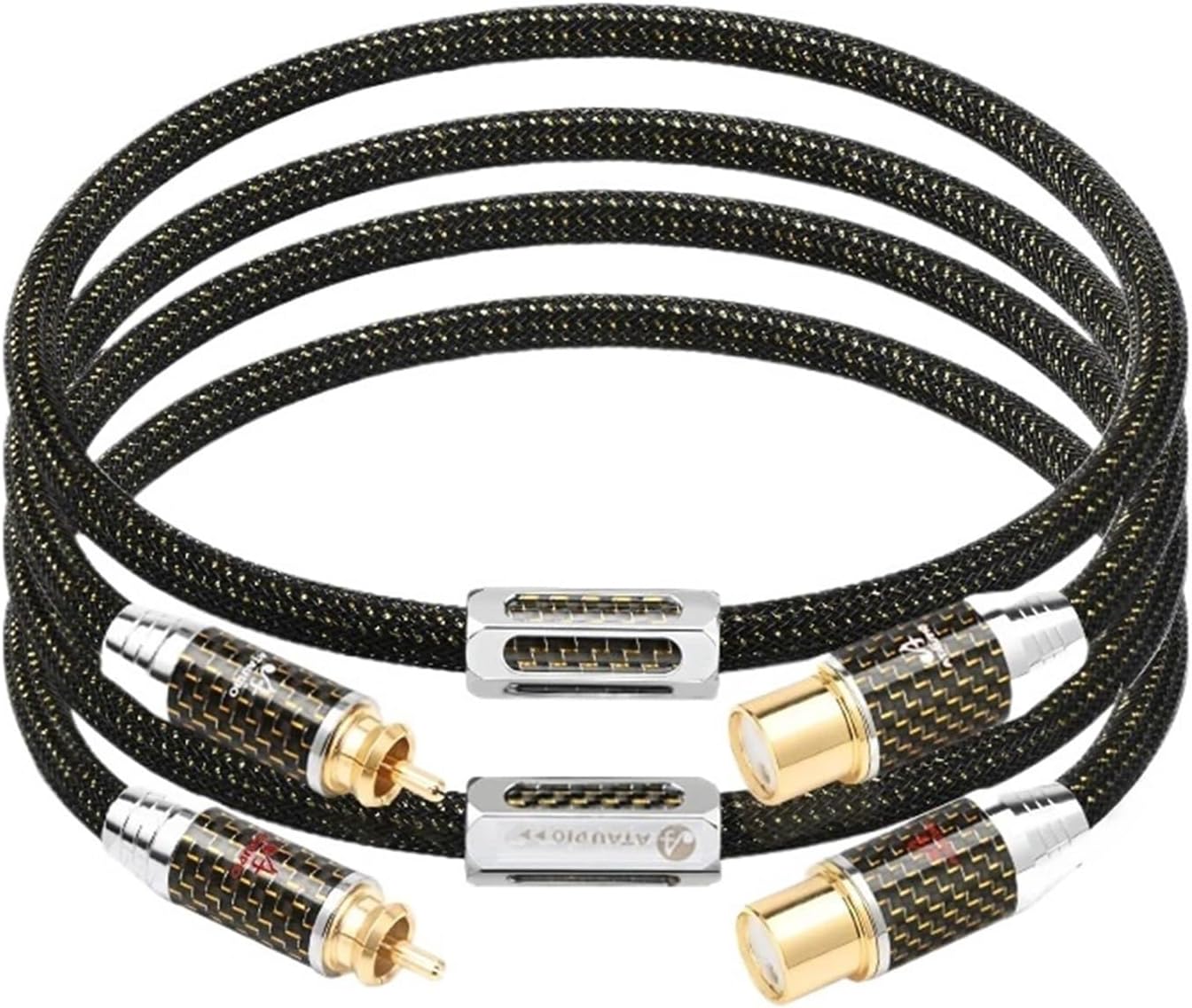 One Pair RCA to XLR Audio Cable Hi-end OCC Gold-Plated Core Shielding 2RCA Male to 3PIN 2XLR Male/Female for Amplifier(2RCA to 2XLR Female,0.5m)