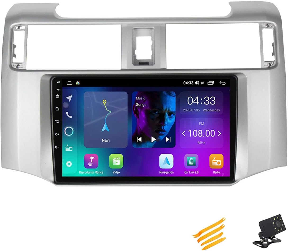 Android Car Stereo Head Unit with Bluetooth, 2 DIN Touch Screen Car Radio for Toyota 4Runner 2009-2017 with Backup Camera