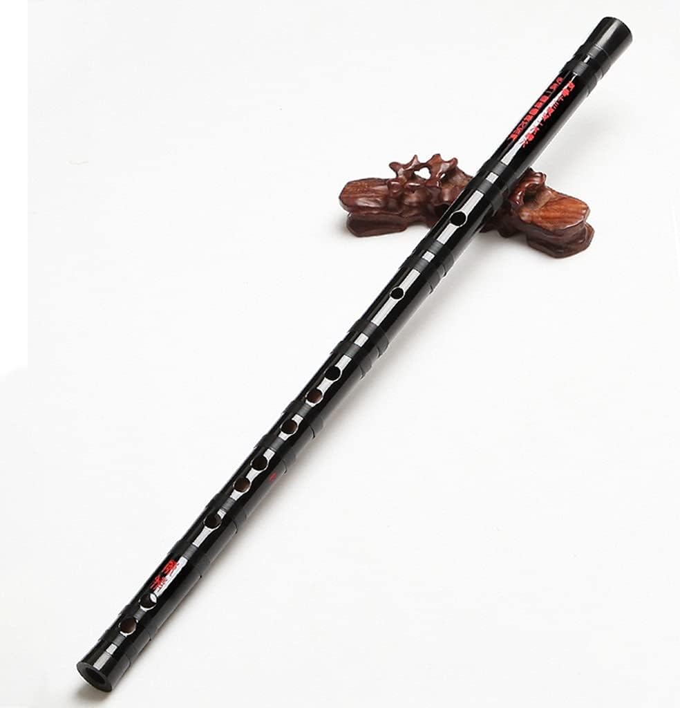 Traditional Chinese Musical Woodwind Instrument Bitter Bamboo Recorder Music Recorder Retro Instrument Traditional Soprano Three Piece Black (Black C)
