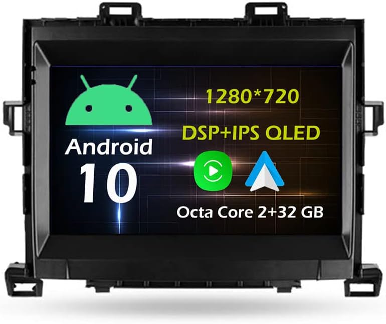 9'' Android 10 in Dash Car Stereo Radio Fit for Toyota Alphard H20 2008 09 10 11 12 13 14 Head Unit GPS Navigation Carplay Android Auto DSP 4G WIFI Bluetooth