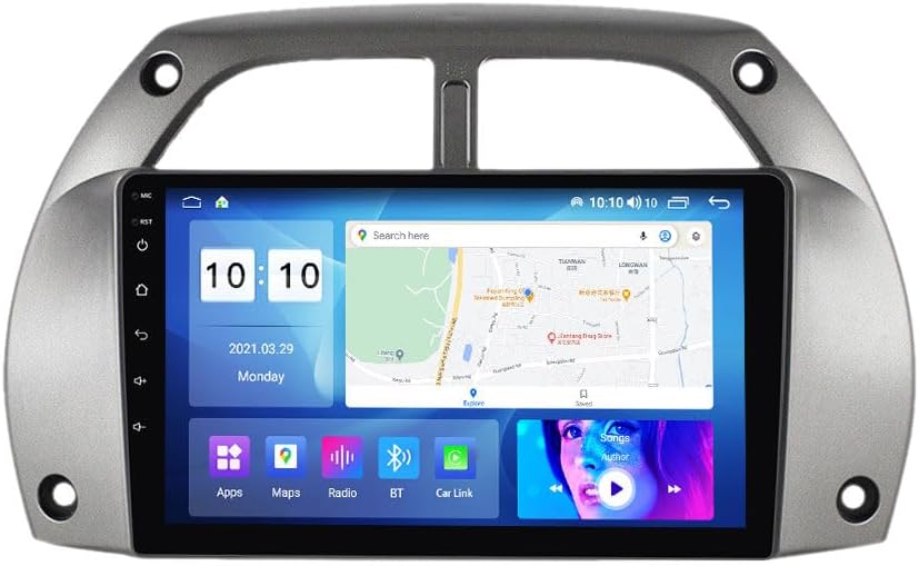 Android Car Stereo for Toyota RAV4 2001-2006,9 inch IPS Touchscreen with Upgrade Wireless CarPlay & Android Auto,WiFi/GPS,Support SWC and Subwoofer,4-Core 2G+32G