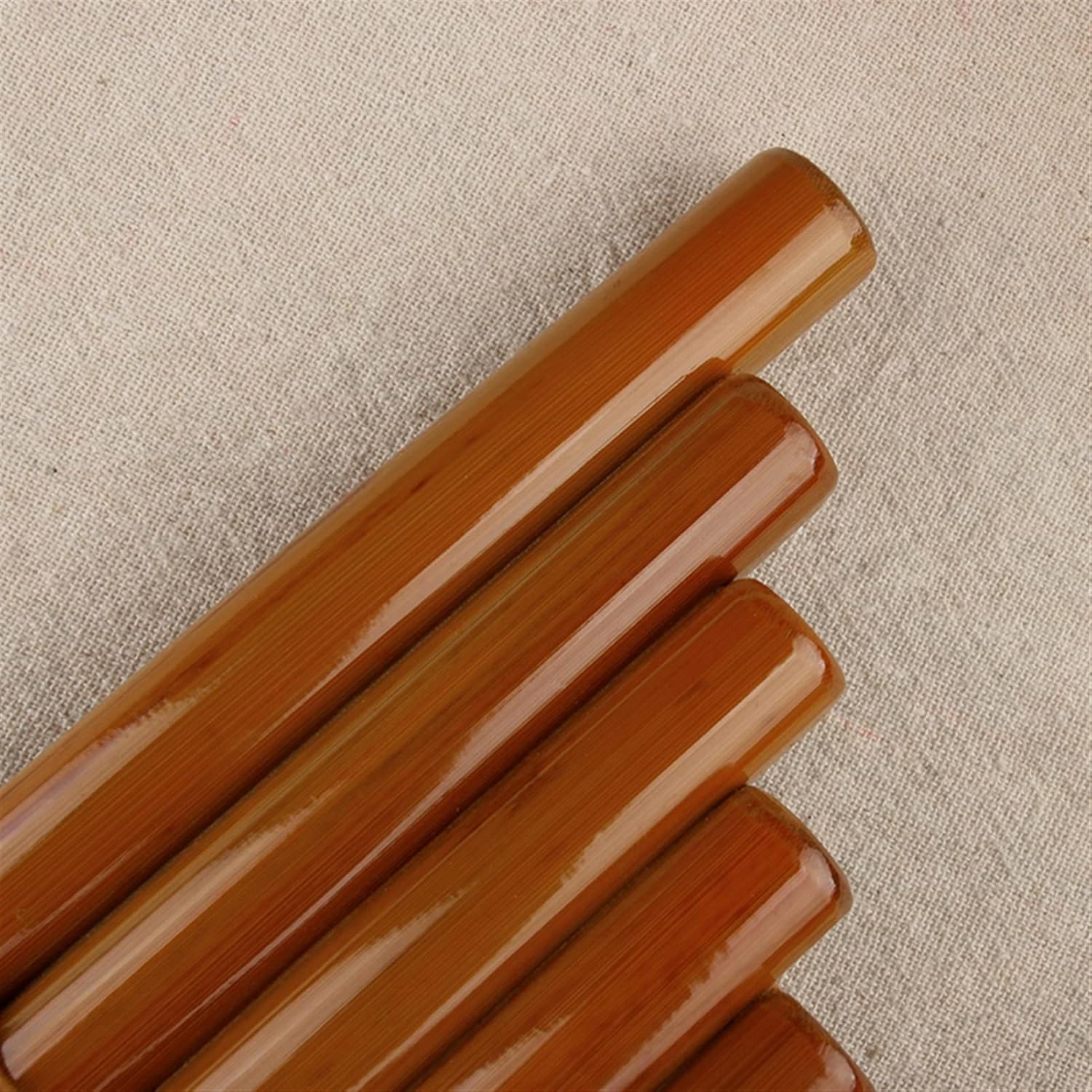 KESHUO Bamboo 15 Pipes C Key Pan Pipes Woodwind Instrument Traditional Musical Instrument Panpipes (Color : Right-Hand)