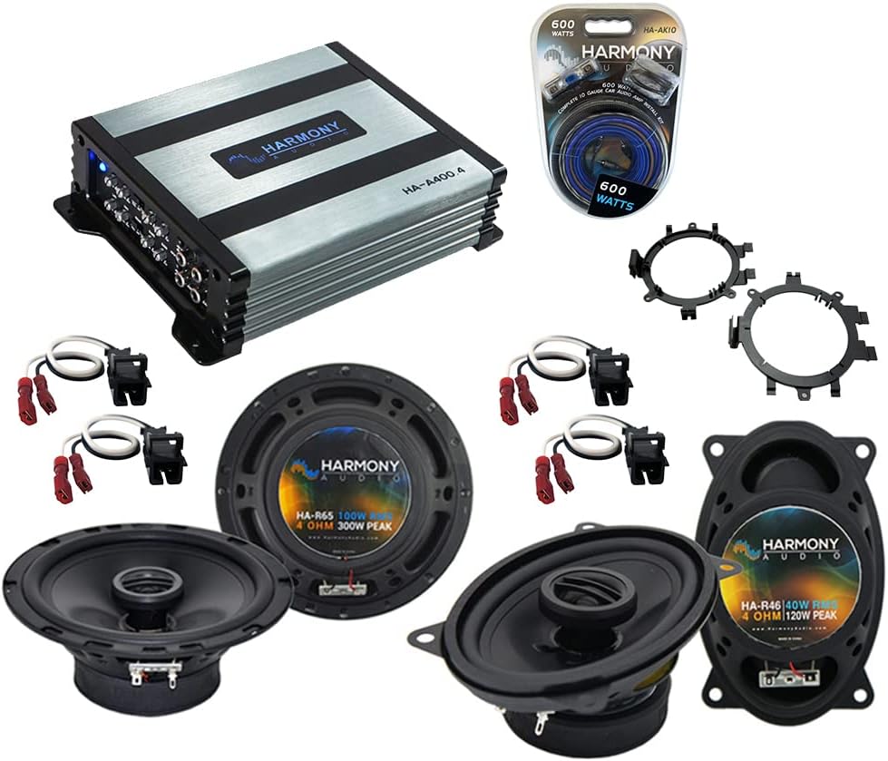 Harmony Audio R46 Compatible with Chevy Silverado Pickup Classic 2007 Car Stereo Rhythm Series 4x6 Replacement 120W Speakers, R5 5.25