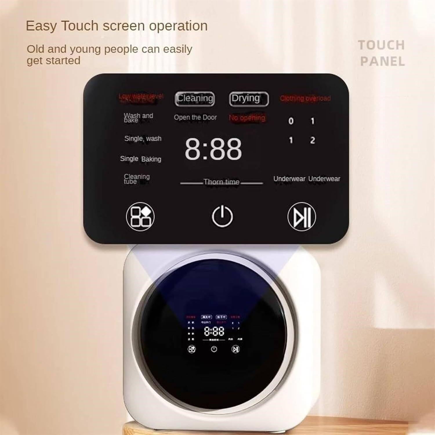 3.5L Portable Washing Machine,Mini Washing Machine,Wall Mounted Drum Washing Machine, for Apartments, Camping, Travel,Desktop