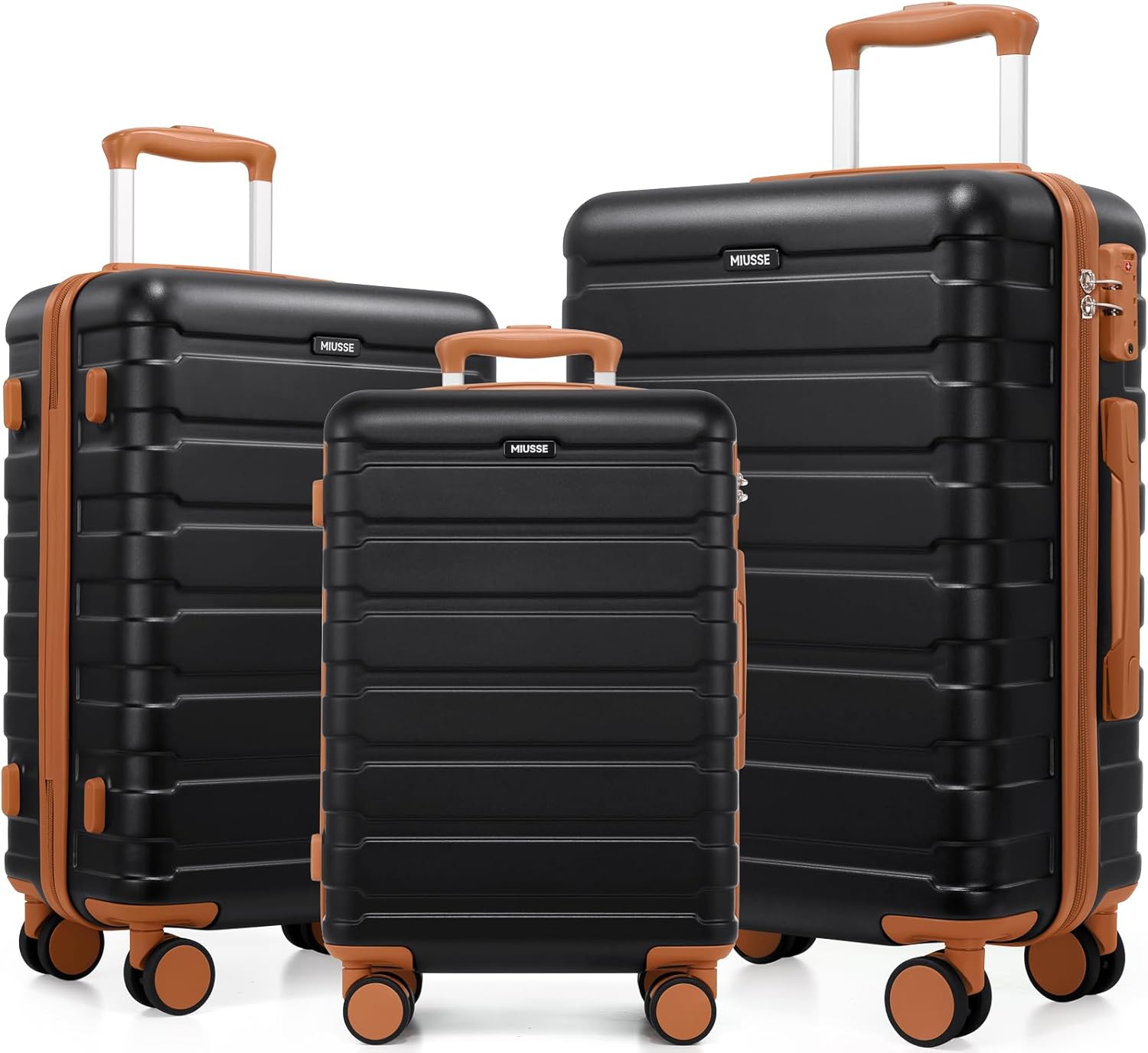 20 Inch Hardshell Luggage Sets with Backpack,Carry On Luggage 22x14x9 Airline Approved for men & women, Travel and Weekend Getaways​ (Beige 3 Piece)