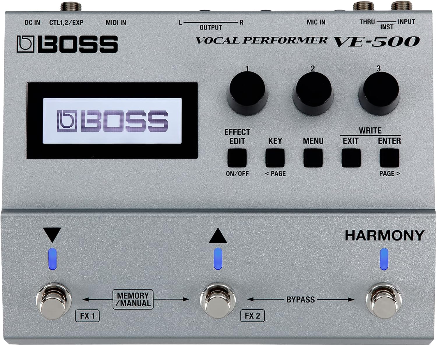 BOSS VE-500 Vocal Performer | Advanced Vocal Multi-Effects Unit for Singing Guitarists | Powerhouse Tools for your Pedalboard | Auto Harmony and Pitch Correction | Guitar Input | Vocoder | Looper