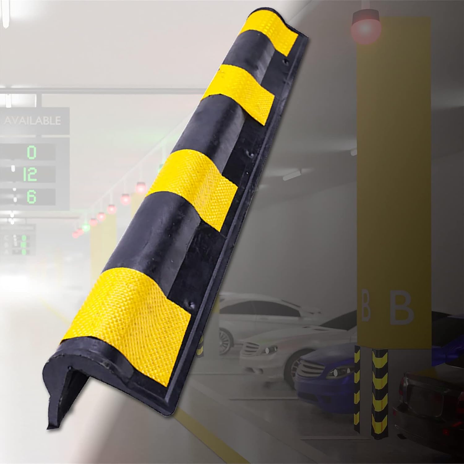 Rounded Corner Wall Edge Safety Bumpers for Garage, High Reflective Garages Wall Protector Edge Bumpers Strip for Parking Columns, Garages Edge Decorate Strip for Car Doors Anti-collision ( Size : 31.