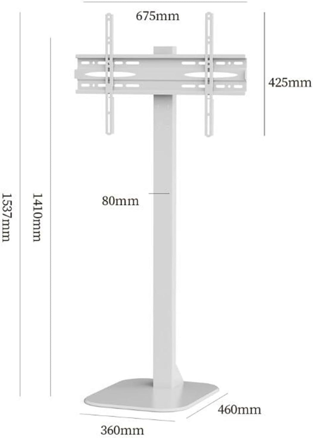 TV Monitor Wall Mount,TV Wall Mount,Universal TV Floor Stand, Floor TV Stabd for 32-75 Inch TVs, Height Adjustable Wire Management TV Mount, Space Saving, Perfect for Corner & Bedroom