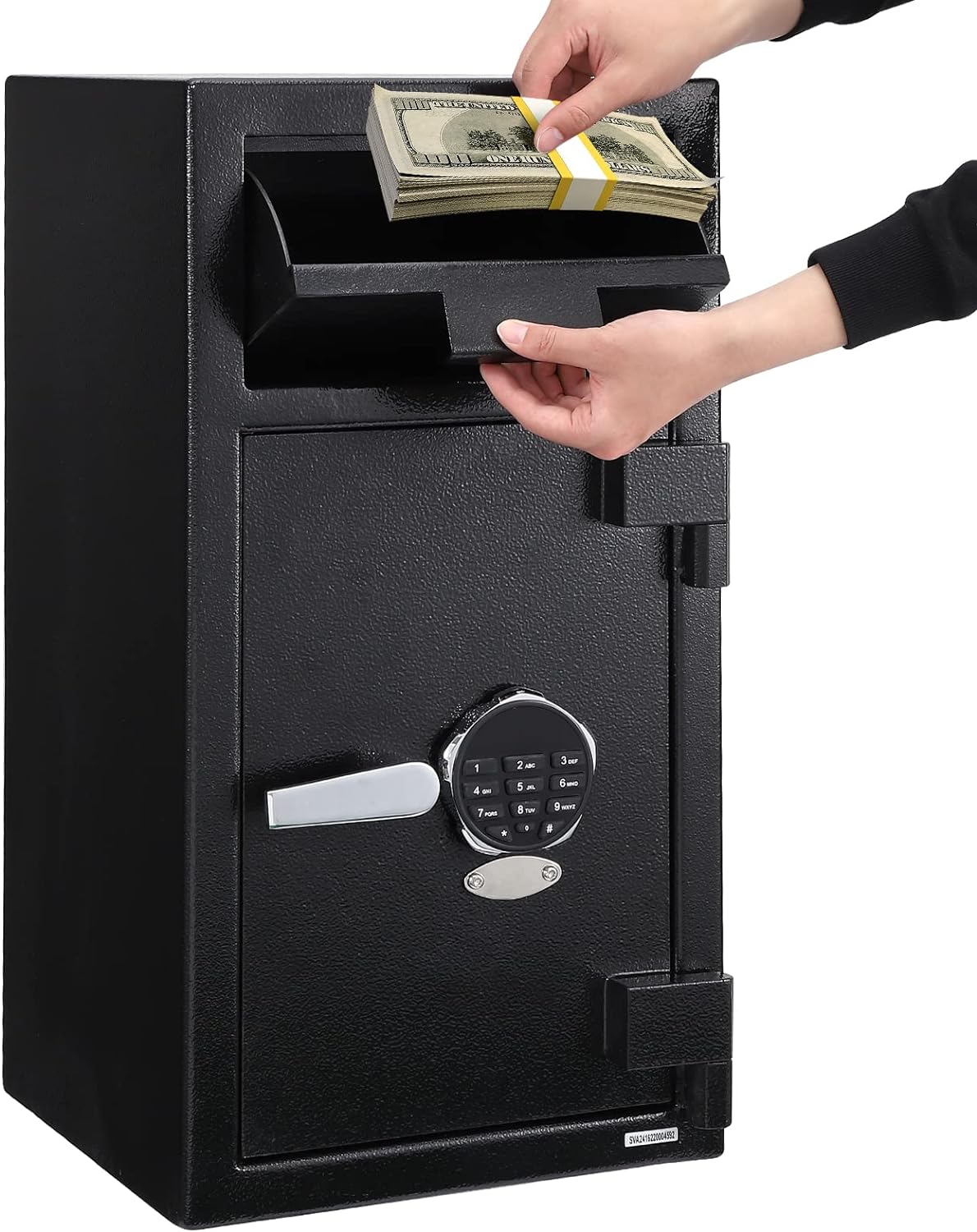 Garvee Fireproof Depository Safe with Drop Slot, Electronic Anti-Theft Drop Safe for Business with Programmable Numeric Keypad Lock and Spare Keys, Cash Drop Safe Box for Office Home Retail Store