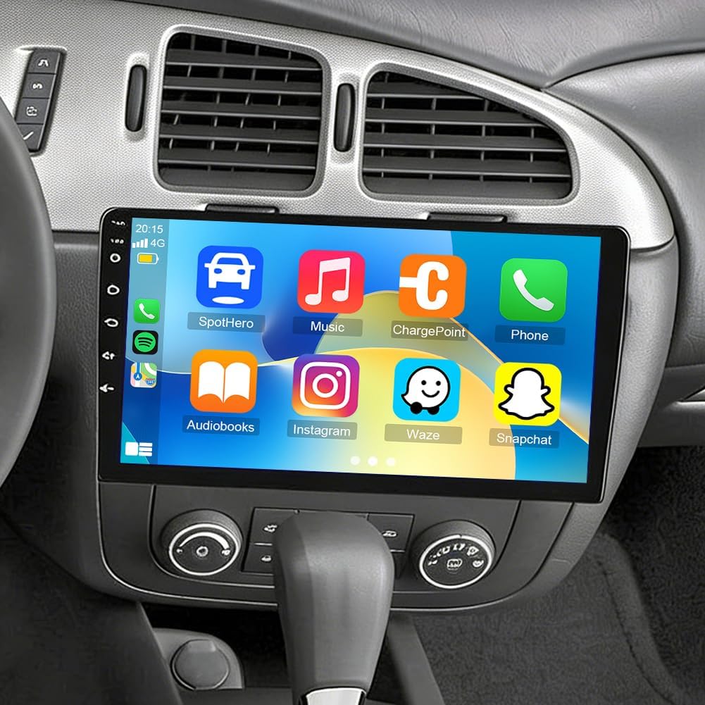 10 Inch IPS Touchscreen Android 15 Car Stereo for Chevrolet Monte Carlo 2006 2007 with Wireless CarPlay & Android Auto Car Radio,Support WiFi 6, Bluetooth 5.4, Backup Camera, SWC