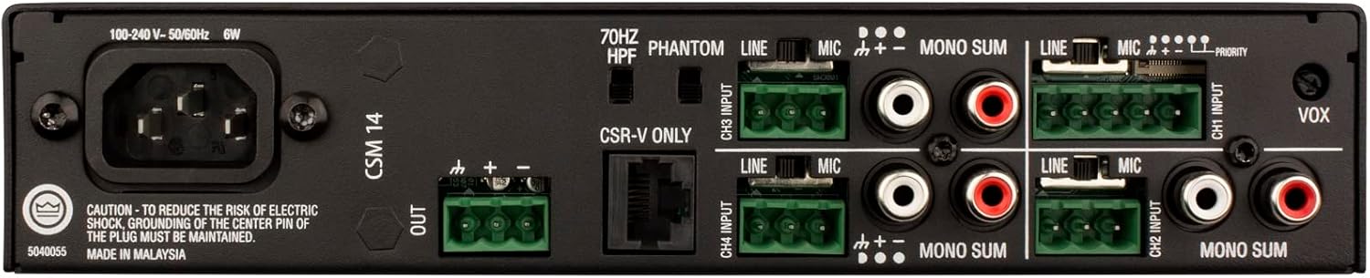 JBL Professional CSM-14 Commercial Series 4-input, 1-output Audio Mixer