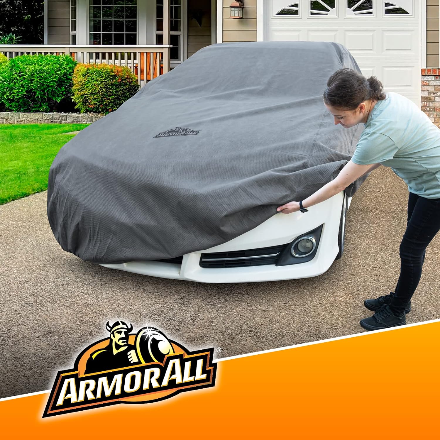 Armor All Heavy Duty Premium All-Weather Car Cover by Season Guard; Max Protection from Sun Rain Wind & Snow for Car or Sedan up to 203
