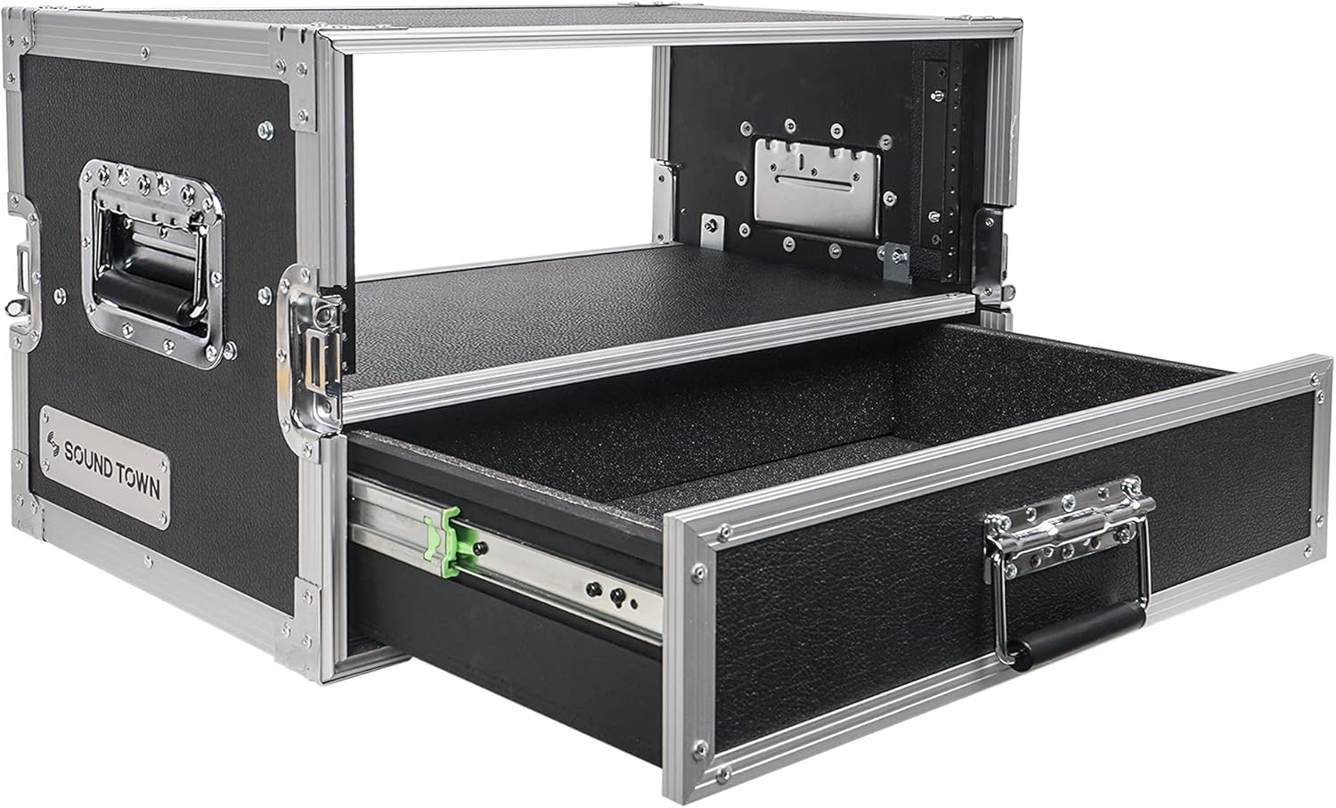 Sound Town 4U Rack Case with 2U Rack Drawer for 19