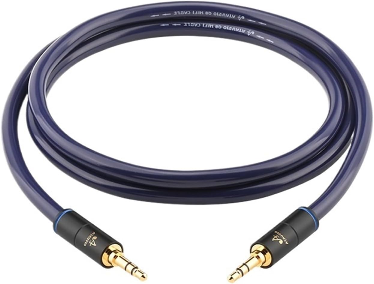Grade Aux Cable 6N OFC with Shield Cable Stereo 3.5mm Headphone Amplifier Audio Cable(3.5mm (I to I),3.5m)