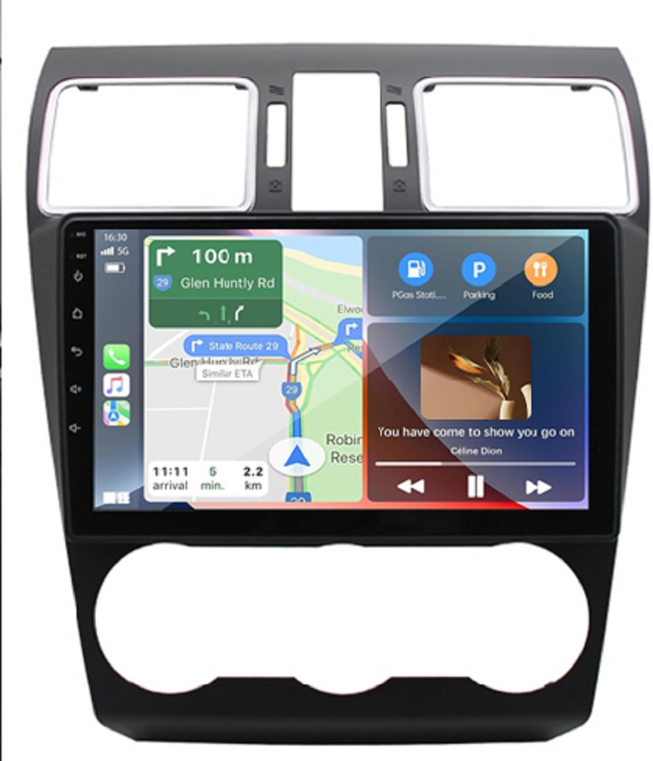 ikasus Android Car Radio Stereo for Su-baru Fores-TER XV/WRX 2015 2016 2017 2018 with Carplay/Android Auto, 9 inch Touchscreen 2G+32G Head Unit Car Audio Receivers GPS WiFi Bluetooth FM RDS AM USB