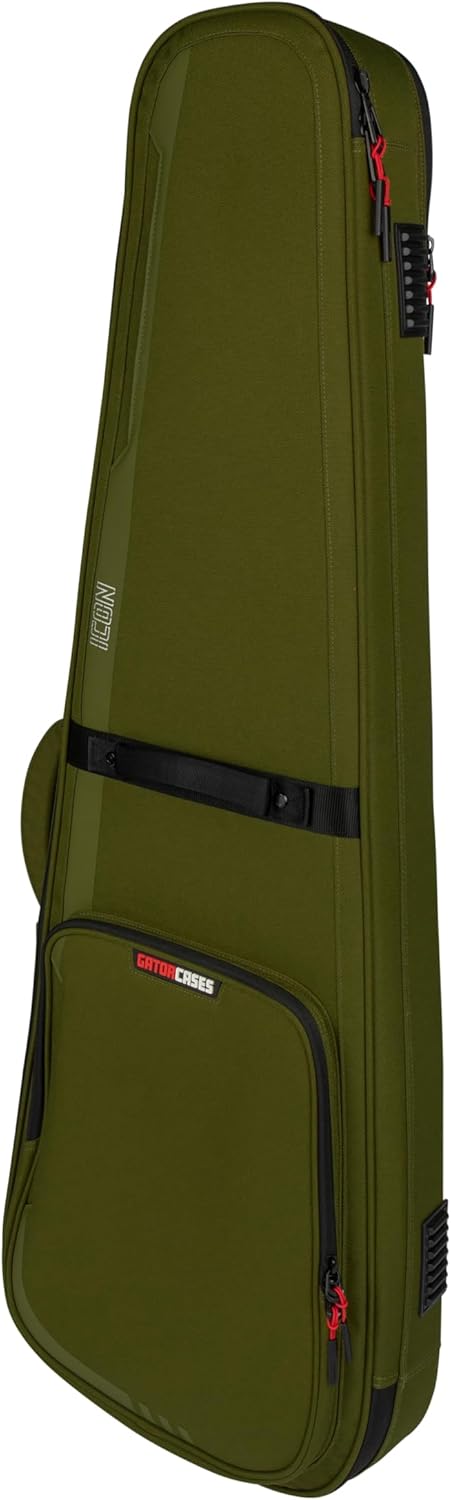 Gator Cases ICON Series Premium Weather Resistant Gig Bag for Electric Guitars with TSA Luggage Lock-Friendly Zipper Pulls; Green(G-ICONELECTRIC-GRN)