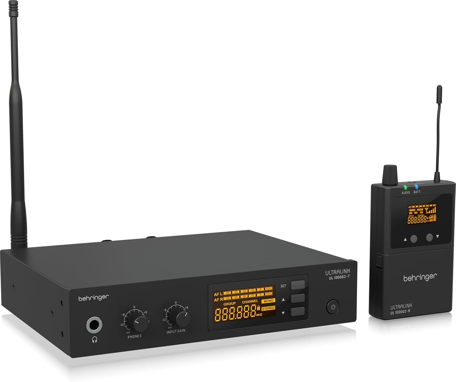 Behringer UL 1000G2 High-Performance UHF Wireless In-Ear Monitoring System | Wireless Audio System With Earphones | For Content Creators