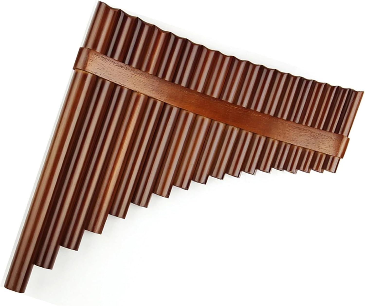 pan flute for beginners 18 Pipes Brown Colour Pan Flute F Key Folk Musical Instruments Woodwind Instrument Handmade Pan Pipes (Color : Right hand)