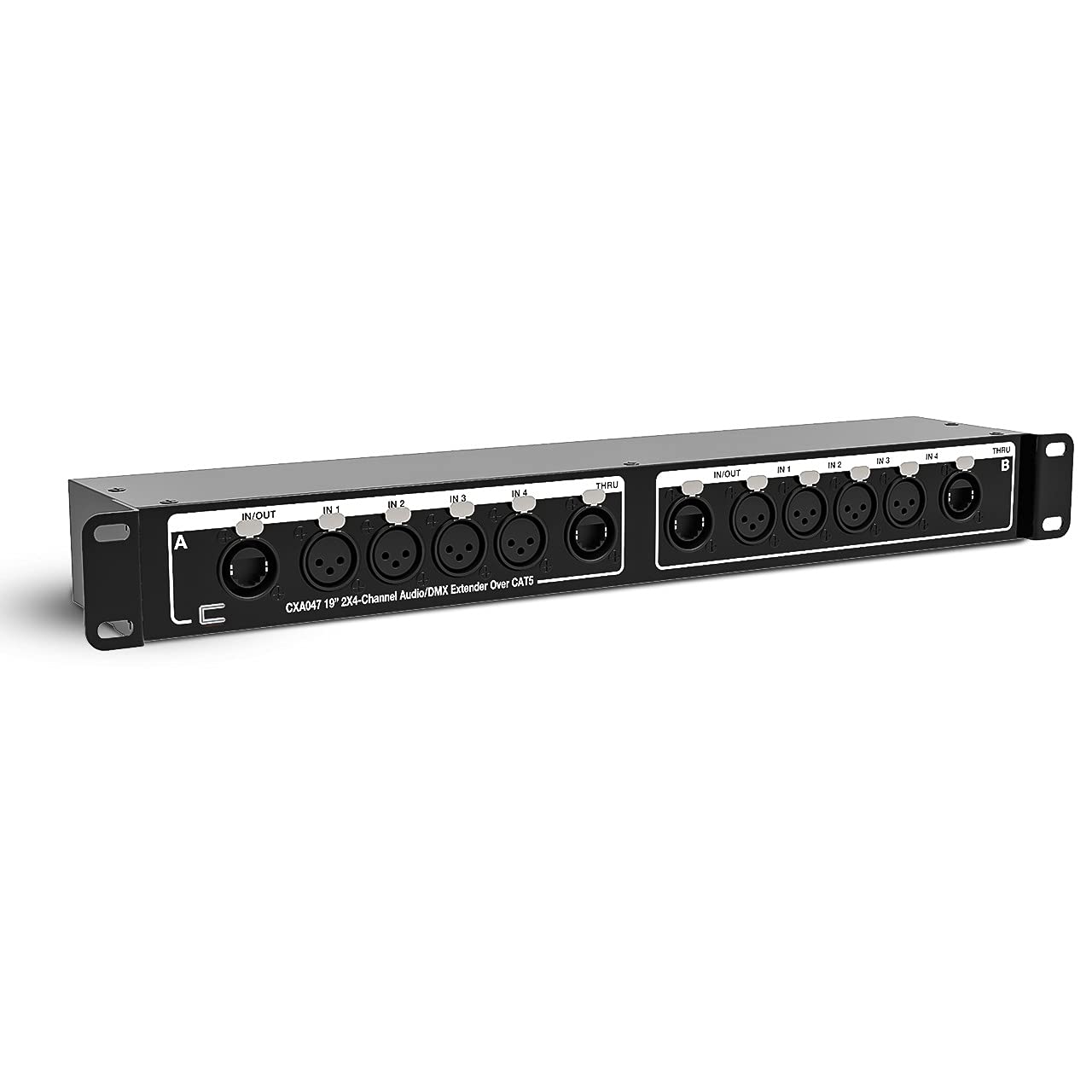 COLUBER CABLE 8 Channel 3-pin XLR Female to Ethercon Network Rackmount Adapter- Double 4 Channel Cat6 Multi Network Snake Receiver- for Live Stage, Home Studio Recording- AES, DMX Channels…