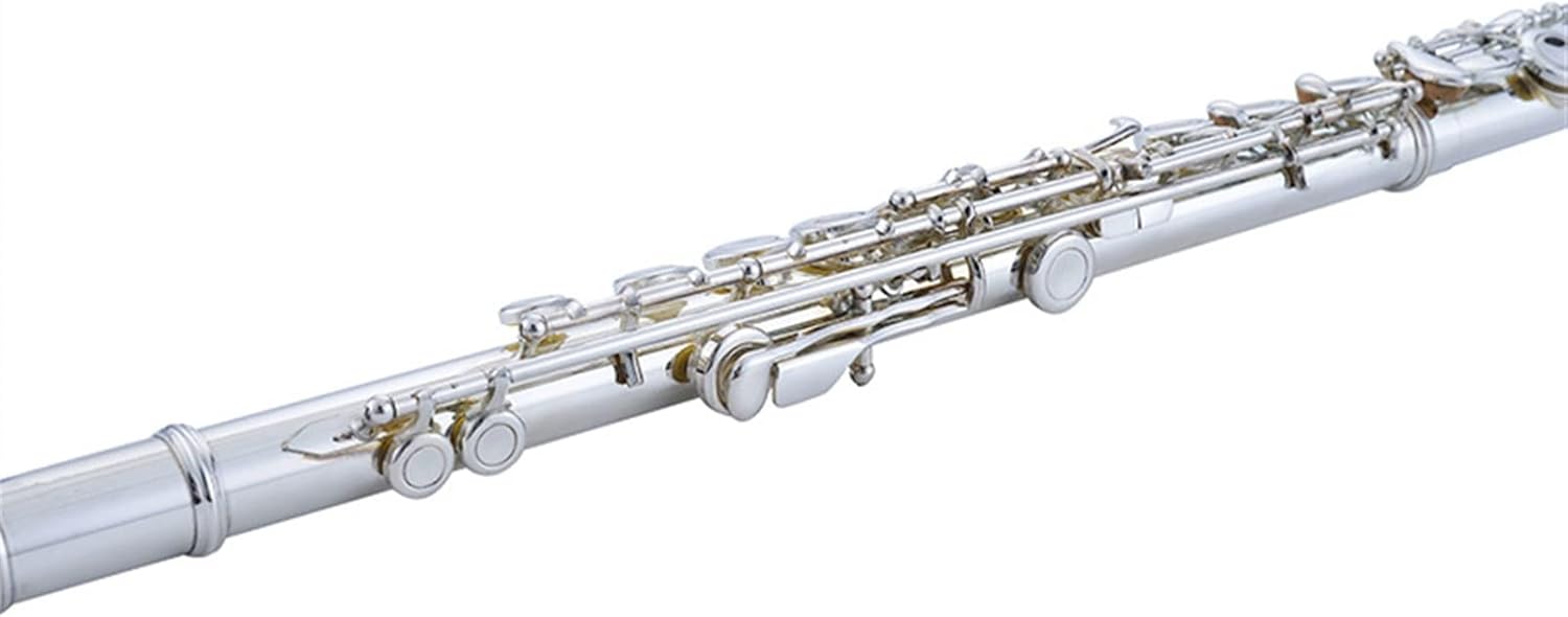 Flutes Musical Instrument Flute Musical Instrument White Copper Button E Key Split C Tone Silver-Plated 16 Closed-Hole Beginners Wind Instrument