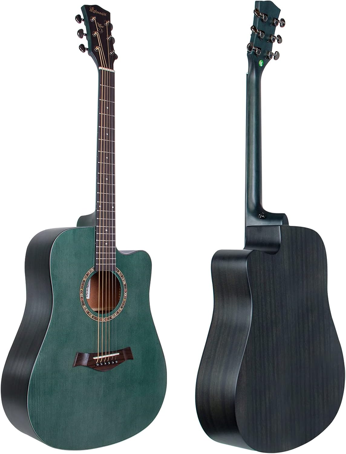 Acoustic Guitar,41 Inch Professional Cutaway Folk Guitarra Bundle 6 Metal Strings with Beginner Kit Gig Bag Tuner Strap Picks,Strings Capo Mute Clean cloth