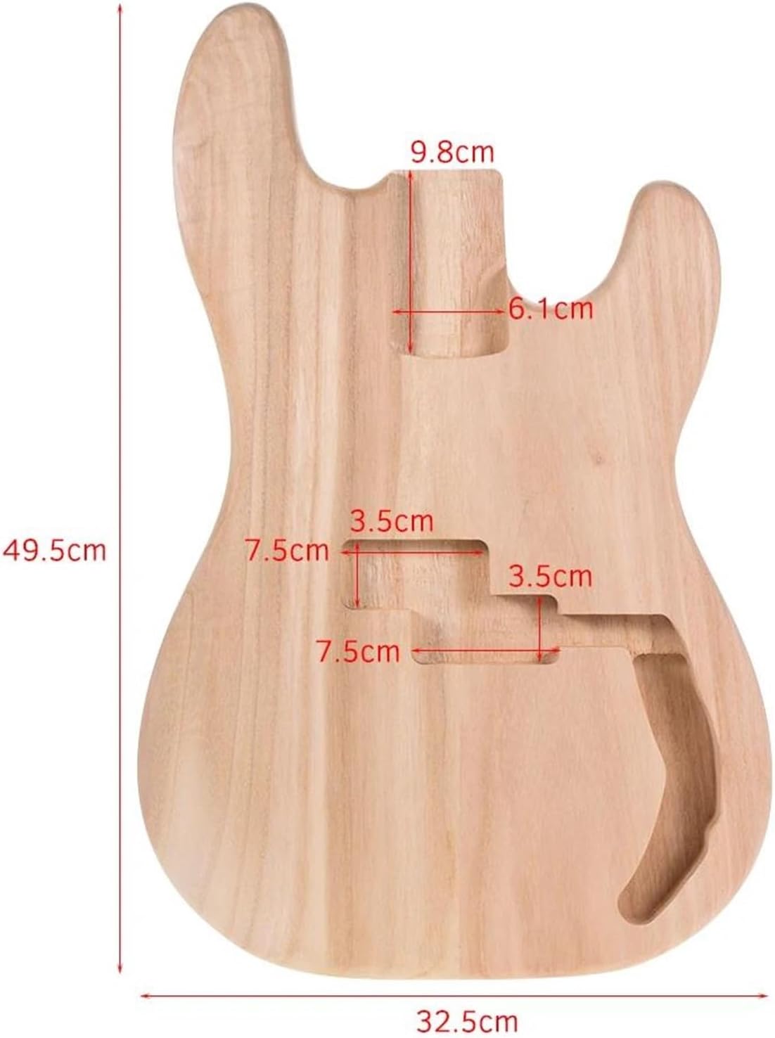 Guitar Body Guitar Replacement Parts Unfinished Electric Guitar Body Sycamore Wood Blank Guitar Barrel For PB Style Bass Guitars DIY Parts