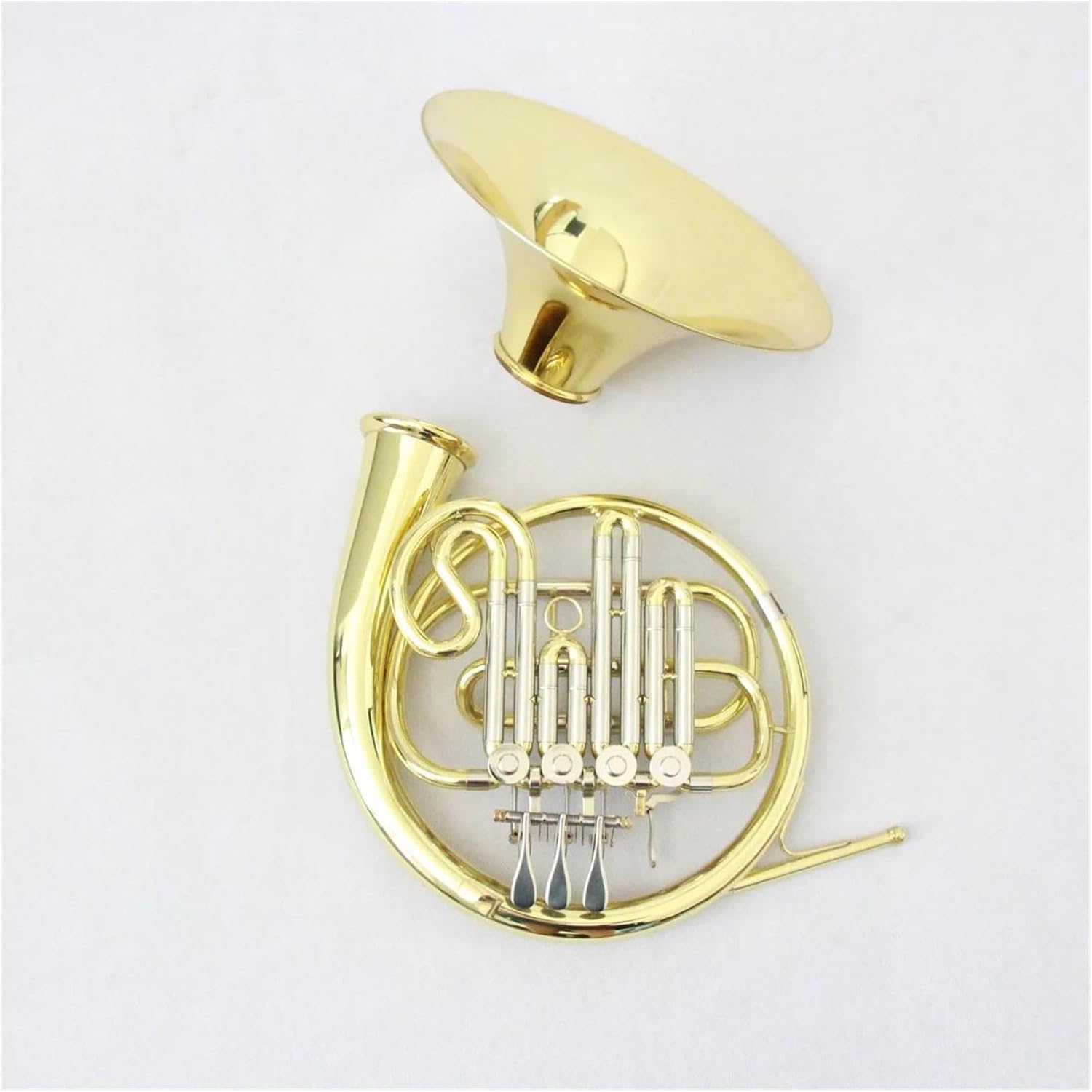 Professional French Horn Gold Lacquer 4 Key Single Horn