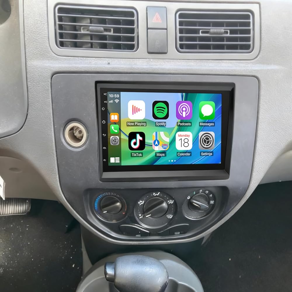 7Inch Double Din Car Stereo Radio for Lincoln MKX 2007 2008 2009 Touch Screen Head Unit - 4G+64G Car Audio Receiver with Carplay/Android Auto,Built-in GPS Bluetooth WiFi FM RDS DSP SWC + Backup Camera