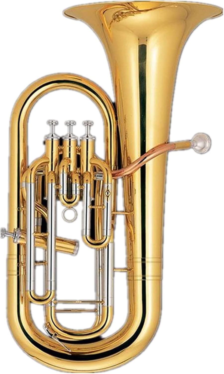 Gold Lacquer Phosphor Copper Leadpipe Euphonium 4 Pistons Tone Bb Student Euphonium