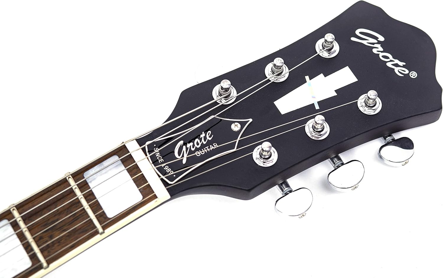 GROTE Electric Guitar Semi-Hollow Body Guitar matte finished P90 Pickups (Green)